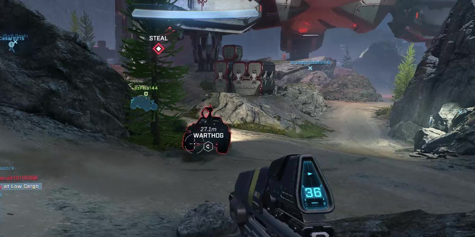 Pinging a warthog in Halo Infinite