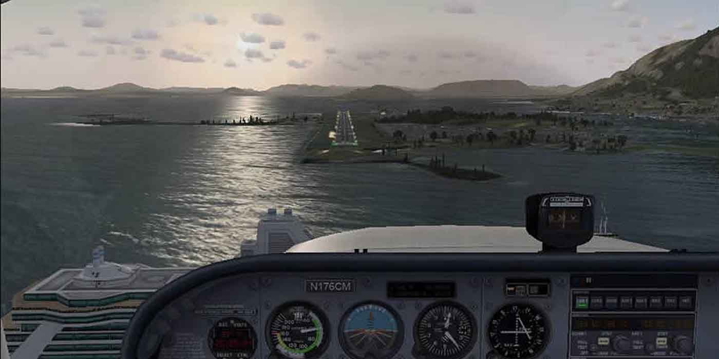 Coming in for a landing in ProFlightSimulator_