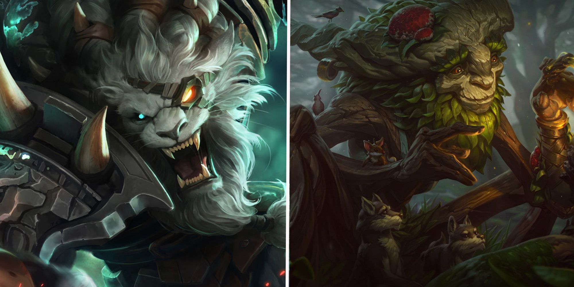Rengar and Ivern from League of Legends