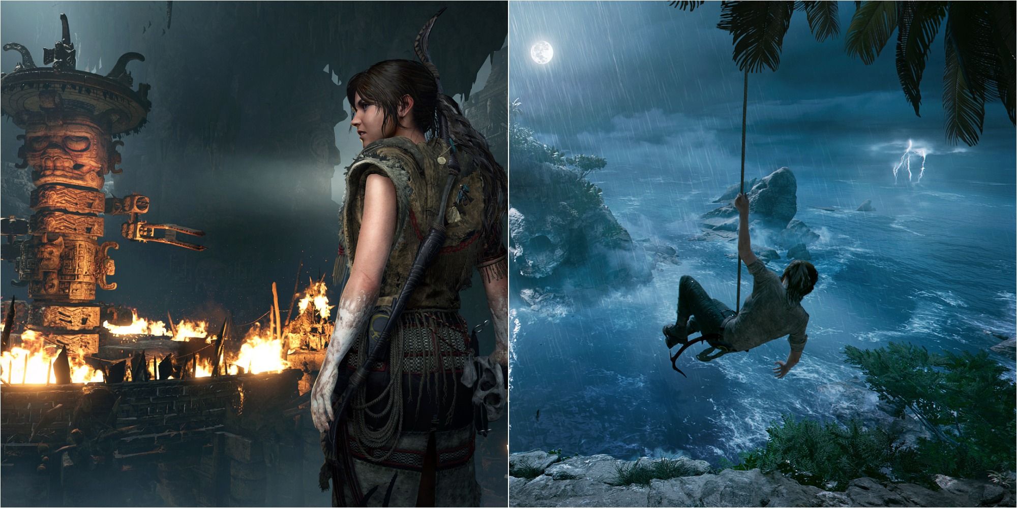 Shadow Of The Tomb Raider Featured Split Image Two Screenshots