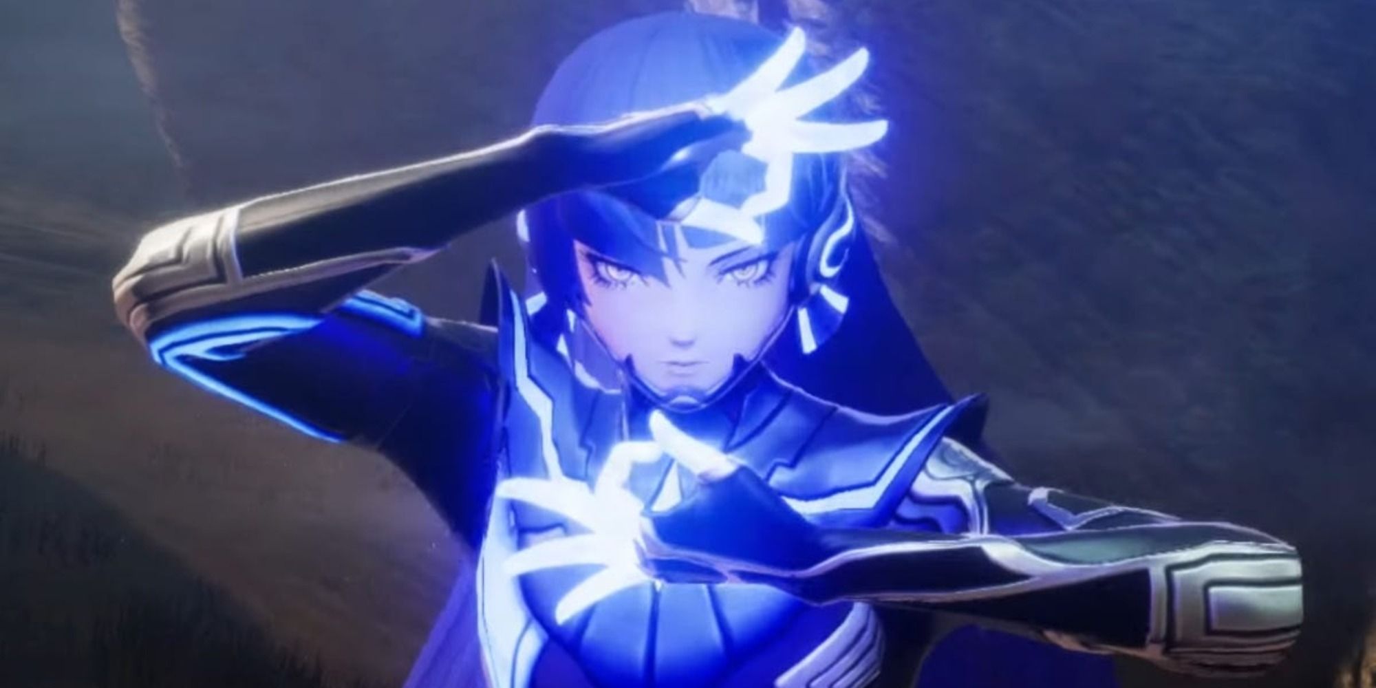 The main protagonist performing a Miracle in Shin Megami Tensei 5