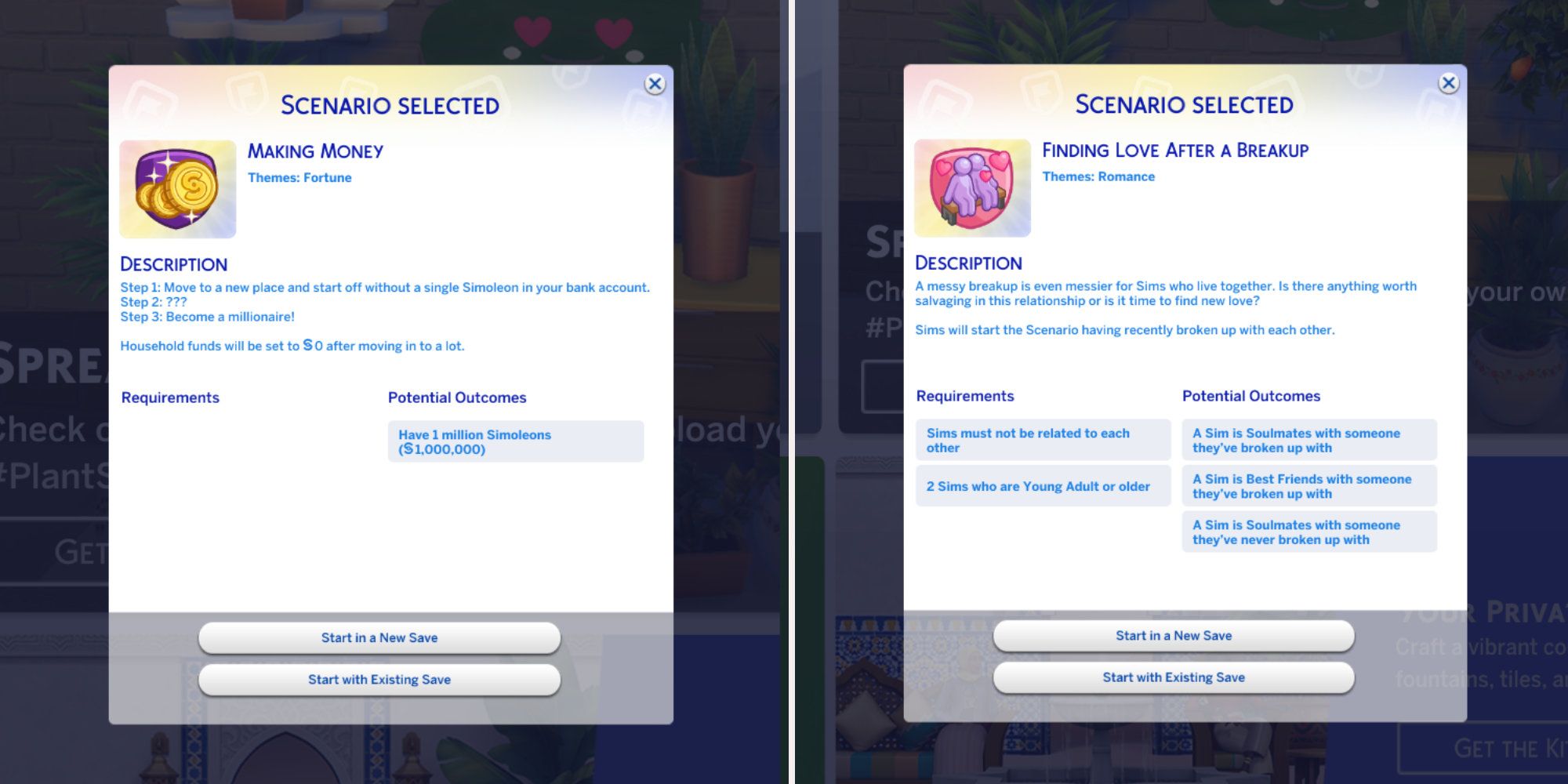 Sims 4 two permanent scenarios