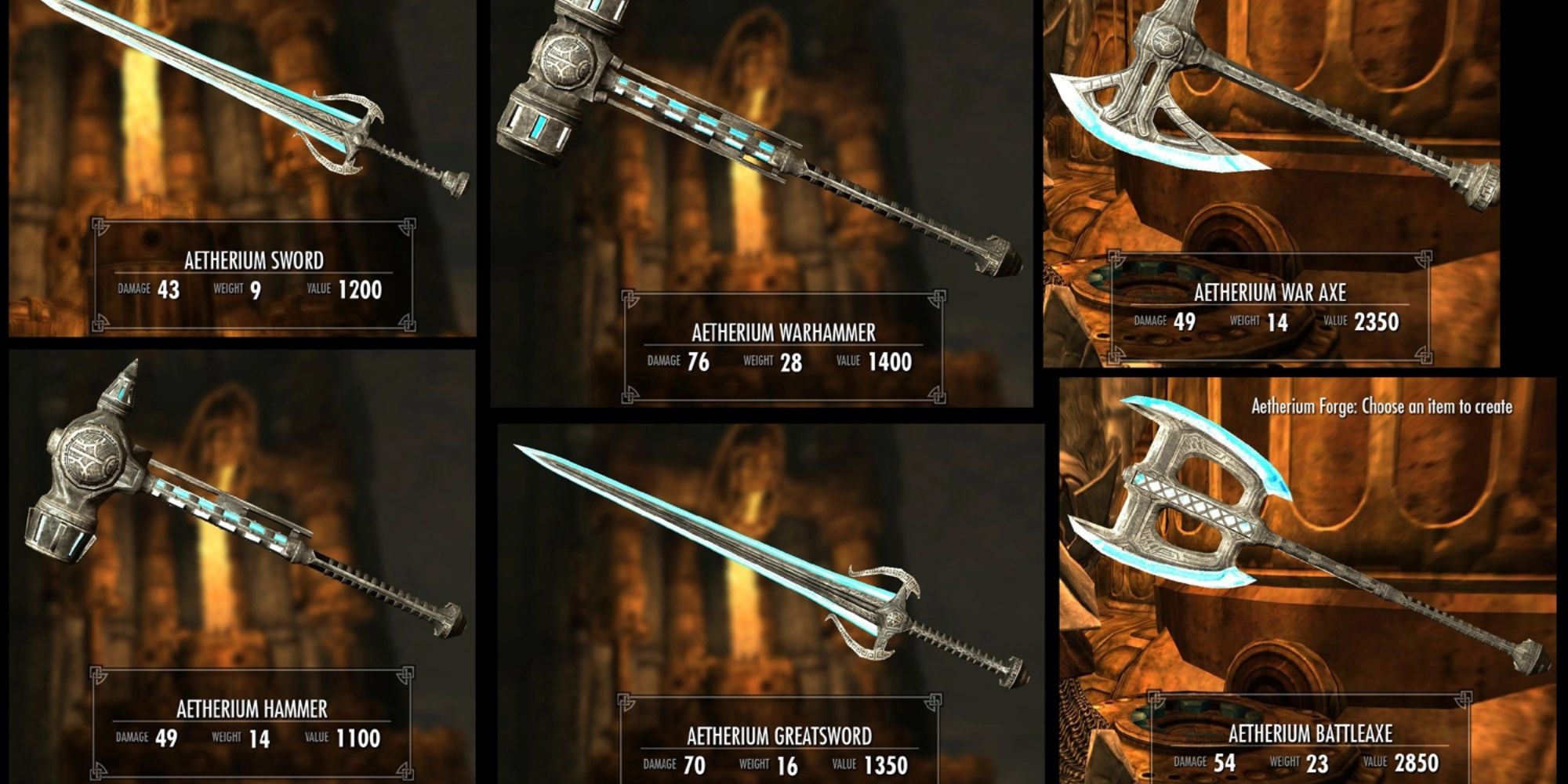 Skyrim Special Edition Aetherium Weapons and Armor Mod