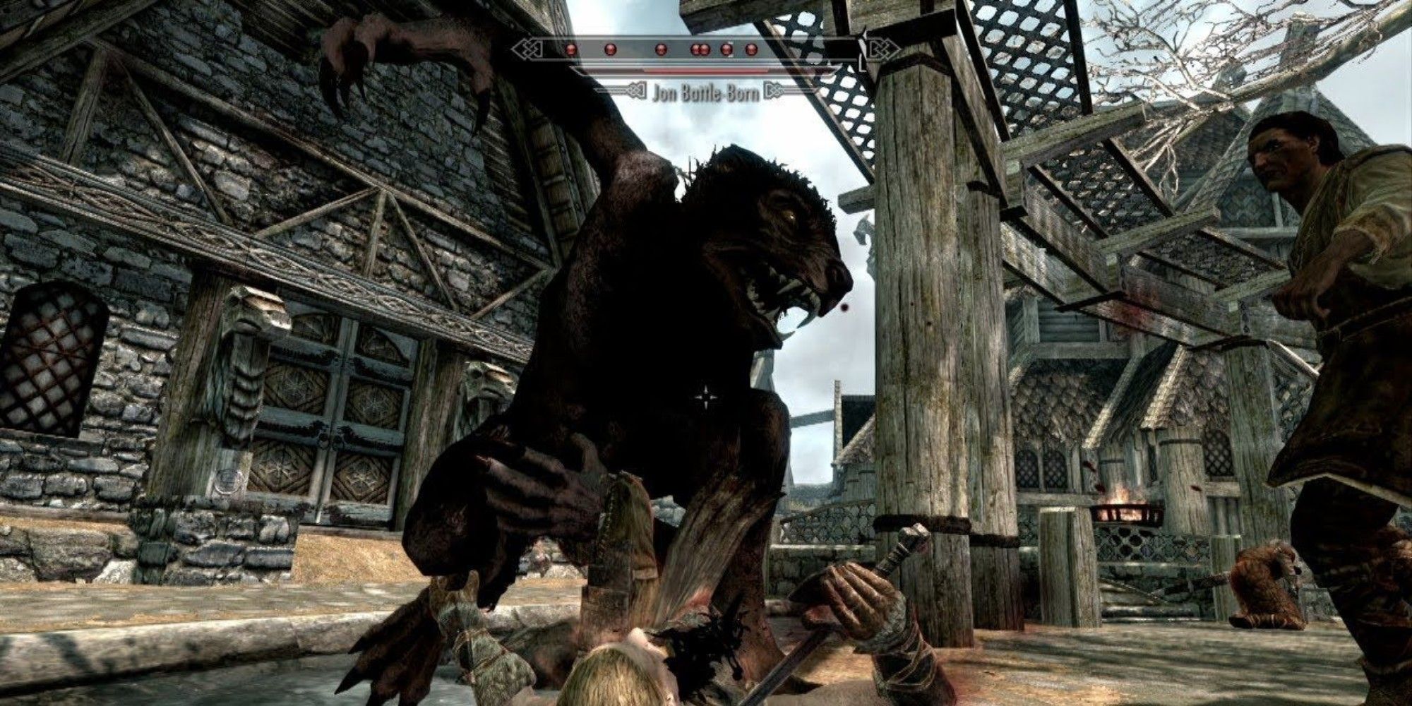 Skyrim-werewolf-murder against guard