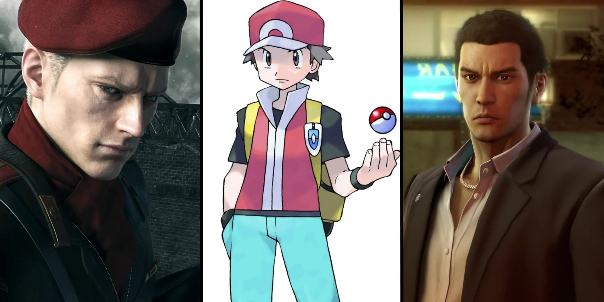 Strangest Careers feature image with Revolver Ocelot, Pokemon Trainer, and Kazuma Kiryu