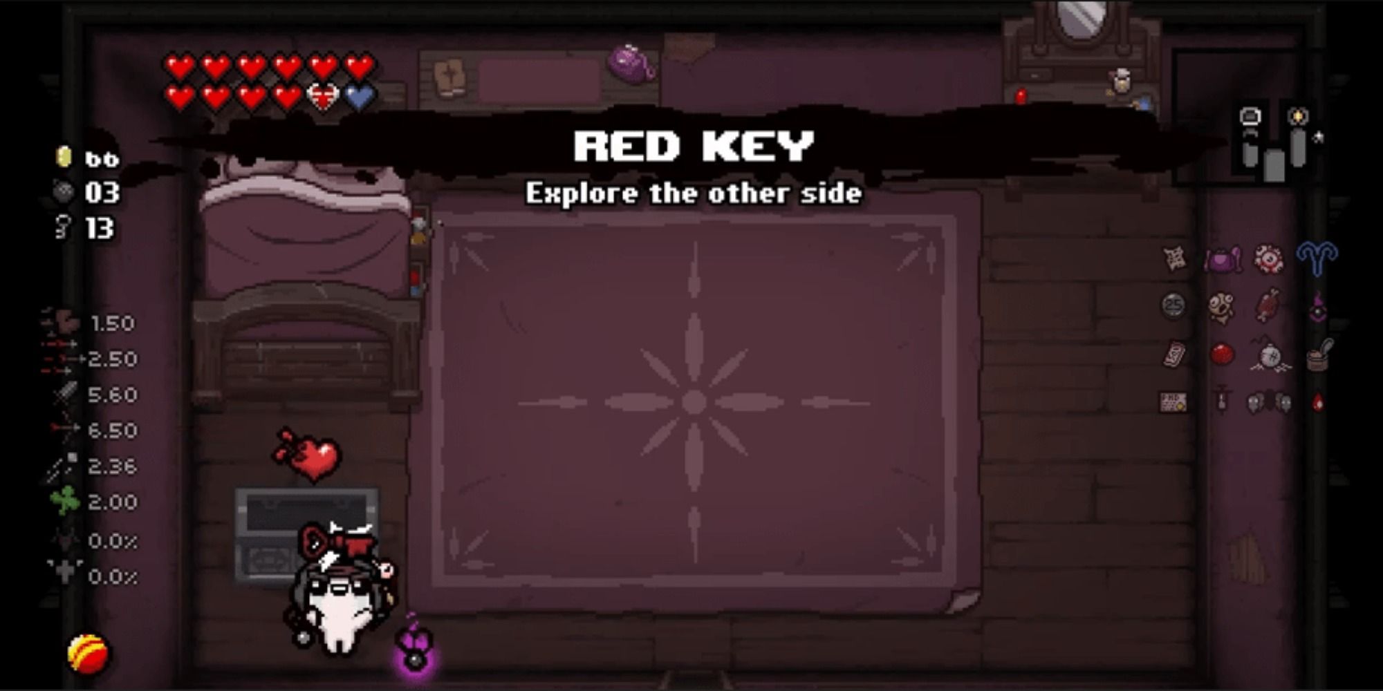 Finding the Red Key in The Binding of Isaac Repentance.