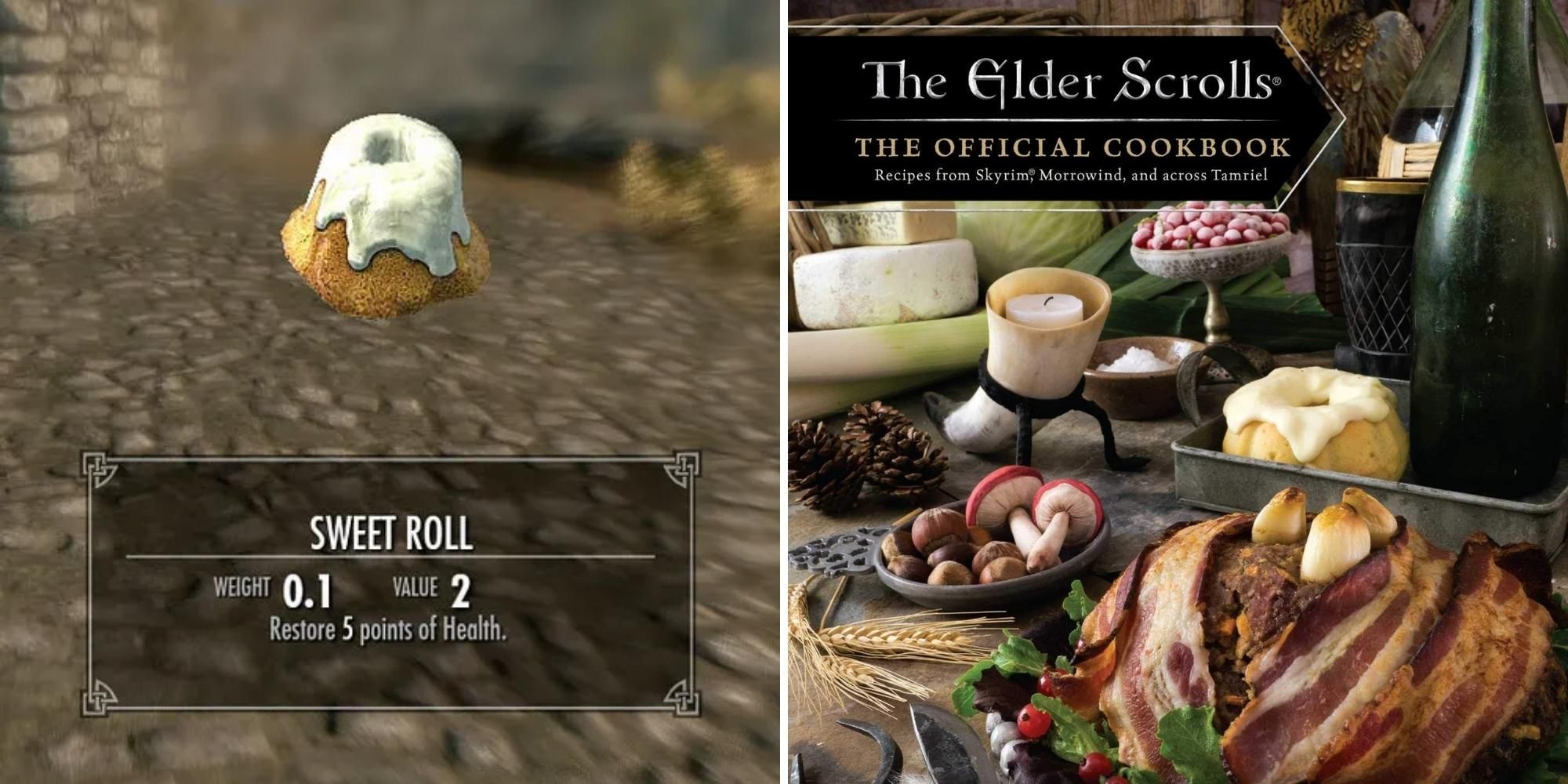Sweet Roll in Skyrim and The Elder Scrolls Official Cookbook