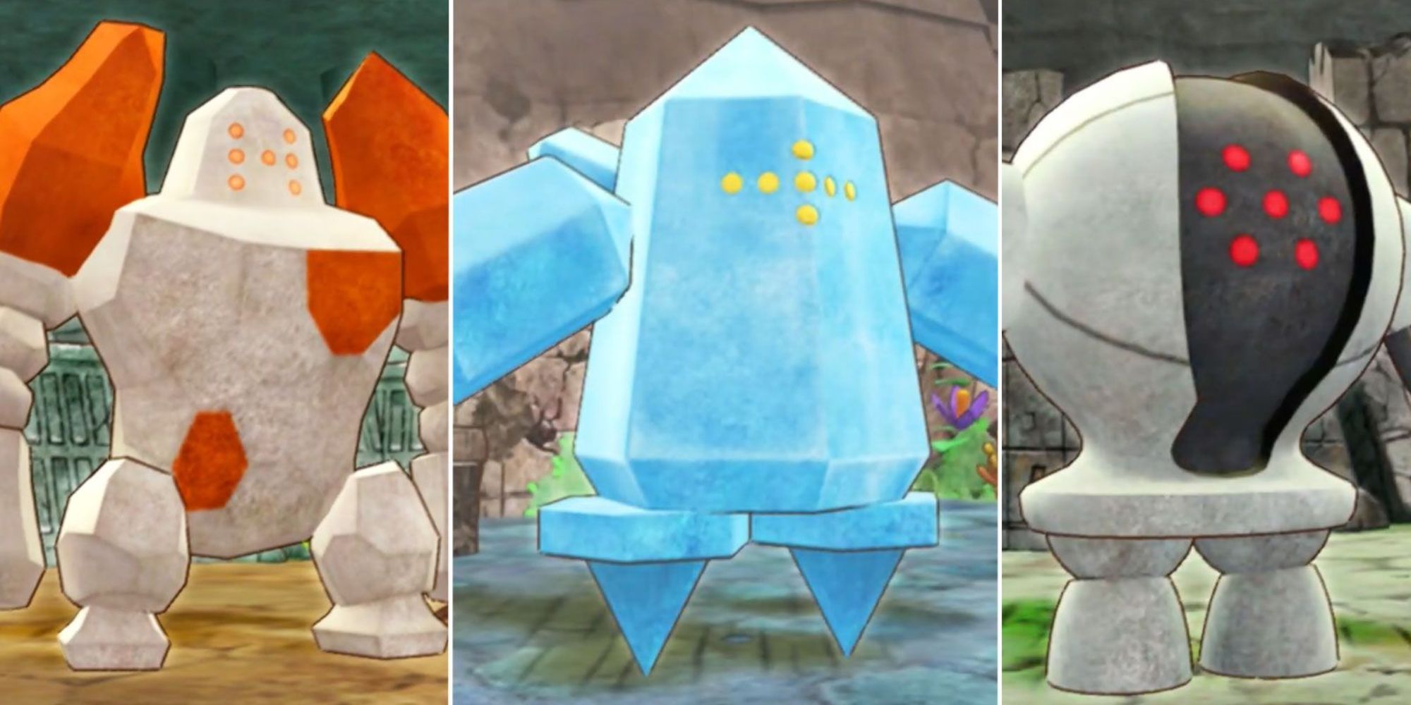 Three different Regis Pokemon
