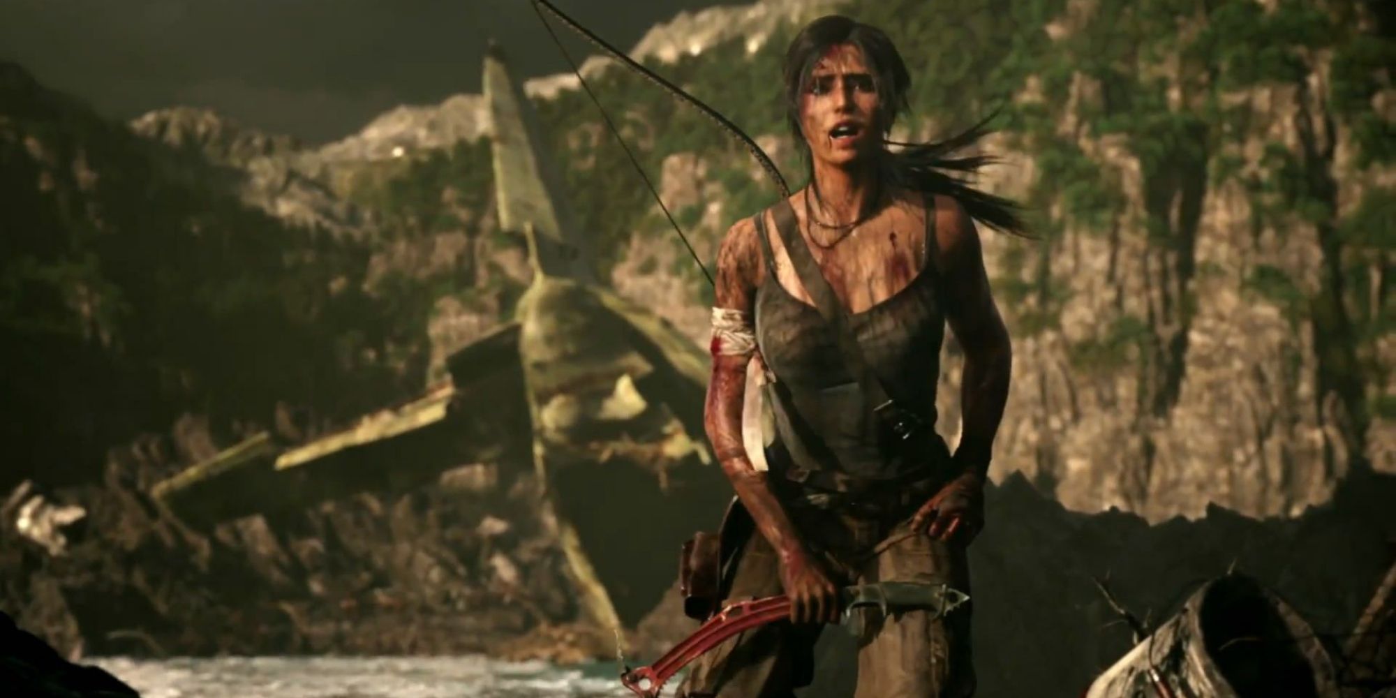 Tomb Raider Screenshot of Wounded Lara Croft