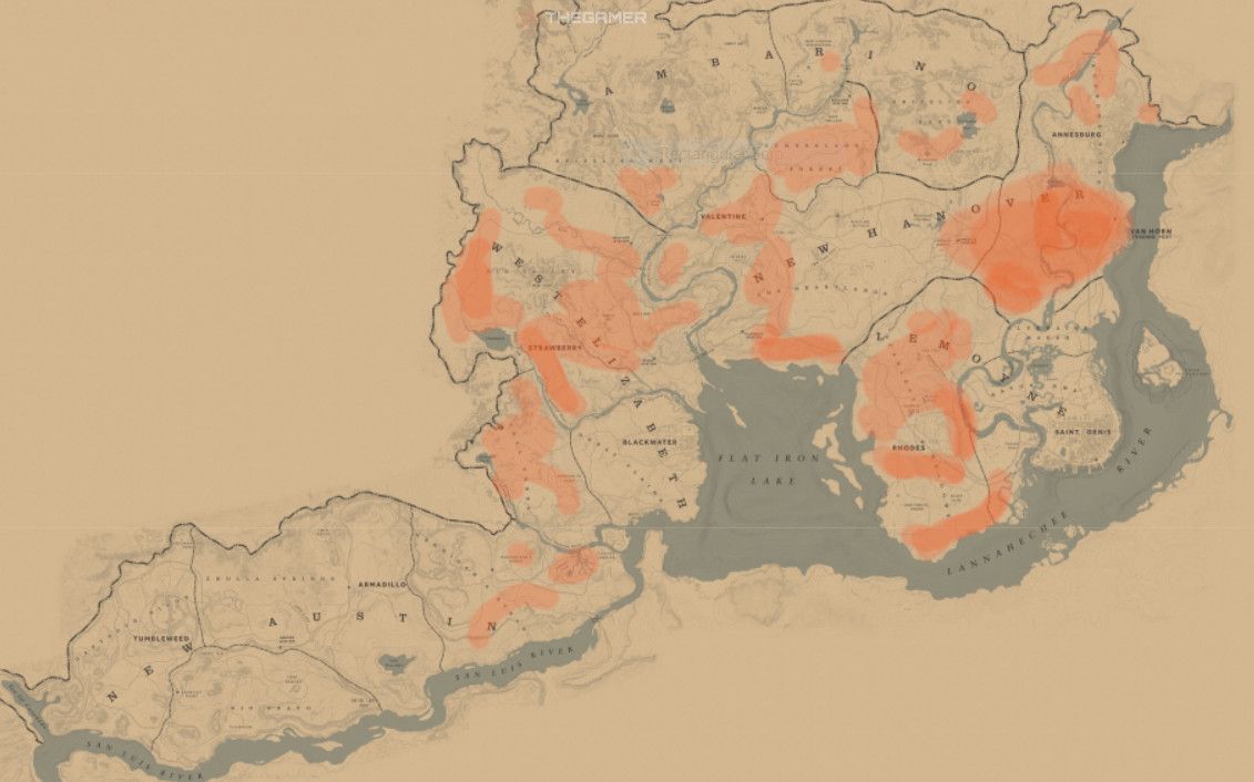 Where To Find Turkeys In Red Dead Online   Turkey Map Locations Red Dead Redemption 2 Online 