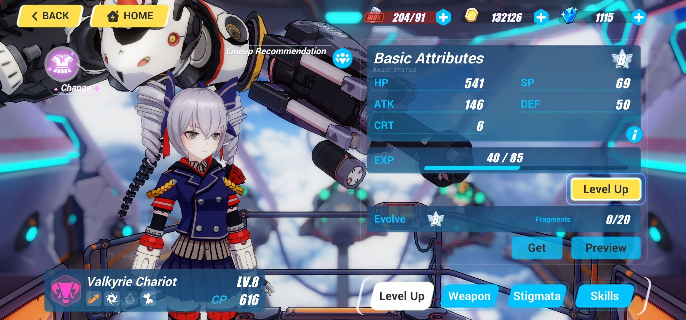 Valkyrie Chariot level up guide Bronya