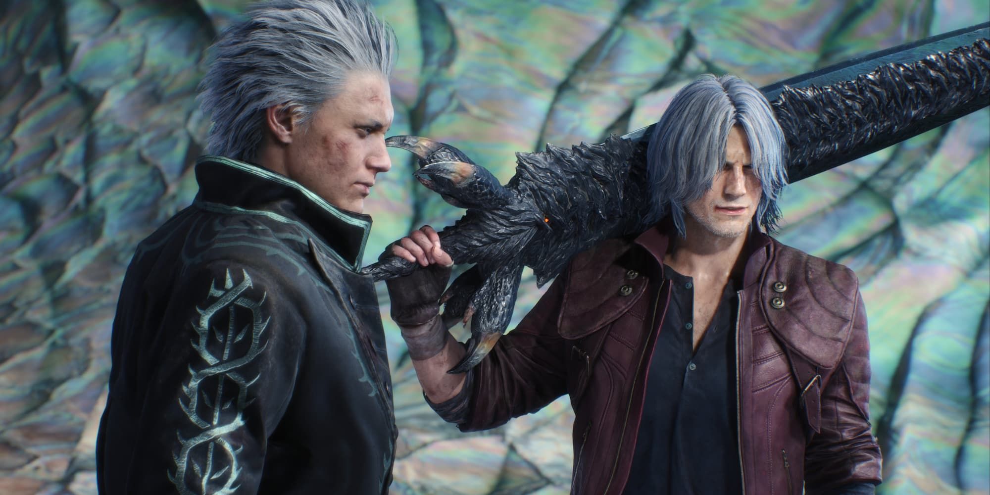 Vergil and Dante standing next to each other in DMC 5