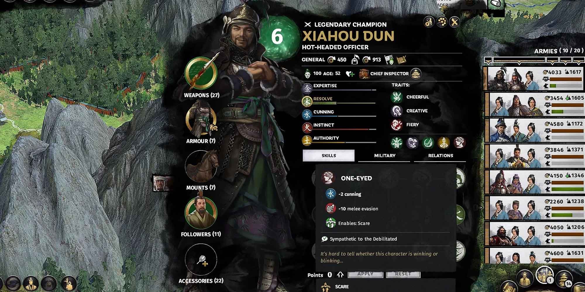 Xiahou Dun''s profile in Total War: Three Kingdoms
