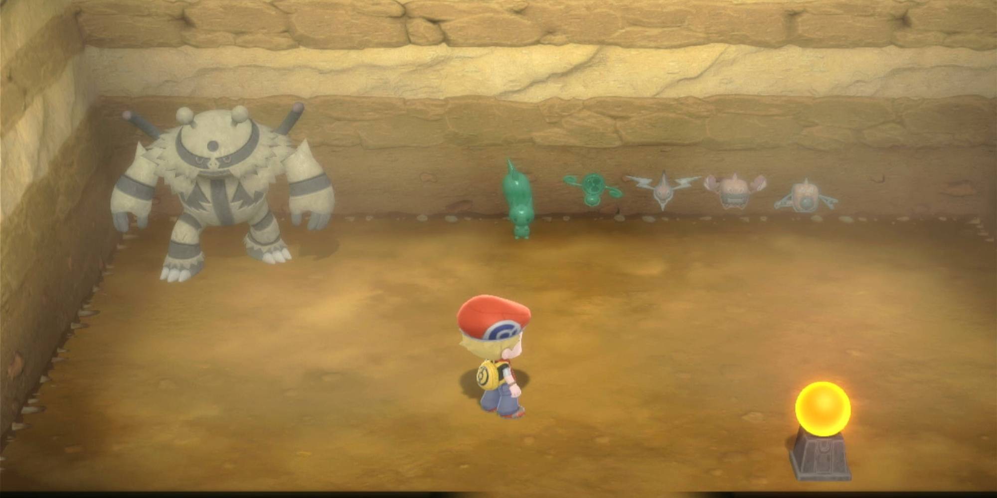 Pokemon Brilliant Diamond und Shining Pearl Grand Underground Secret Den Shiny Statues Electric Statue Effect
