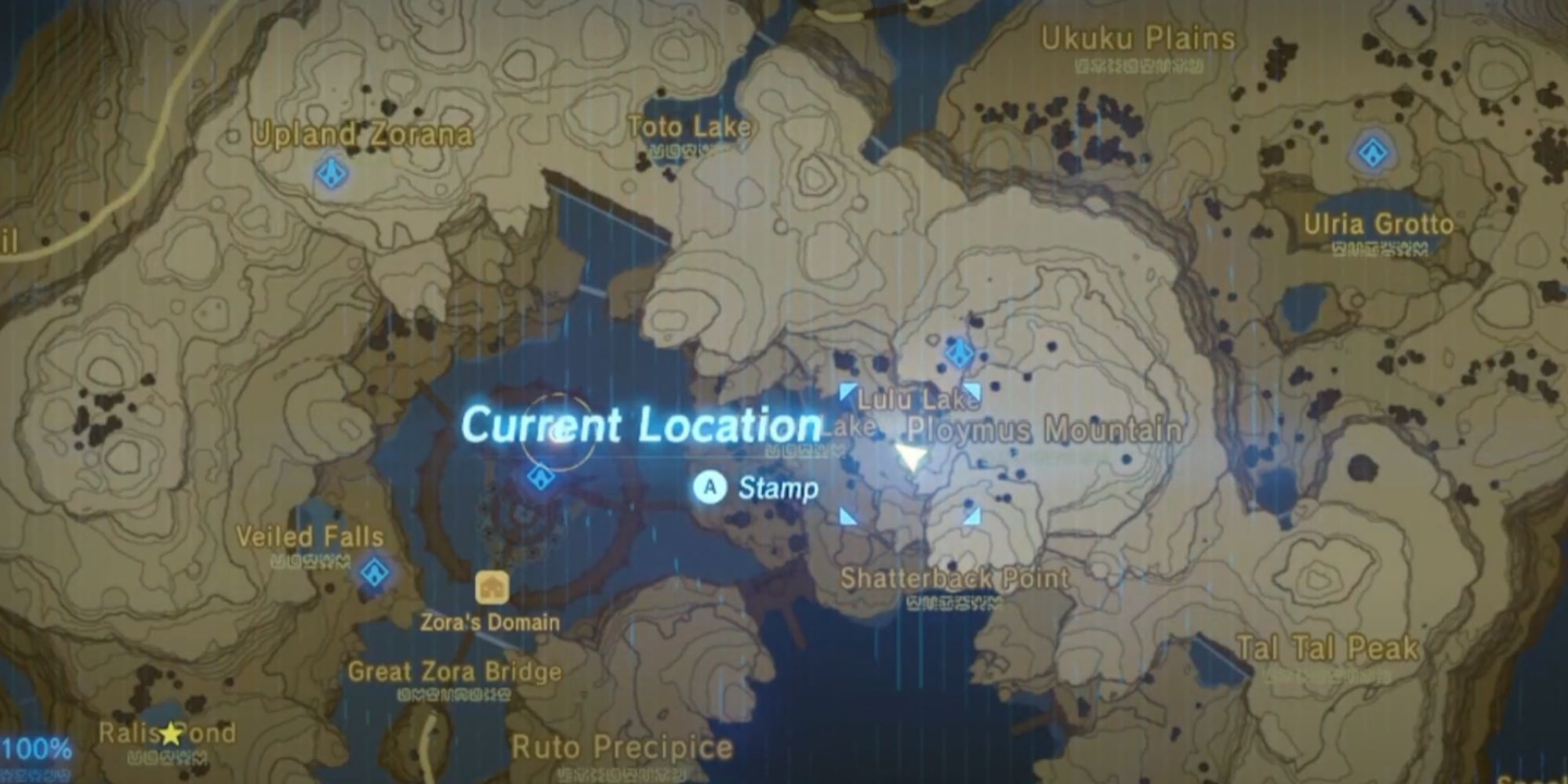 zora domain breath of the wild map