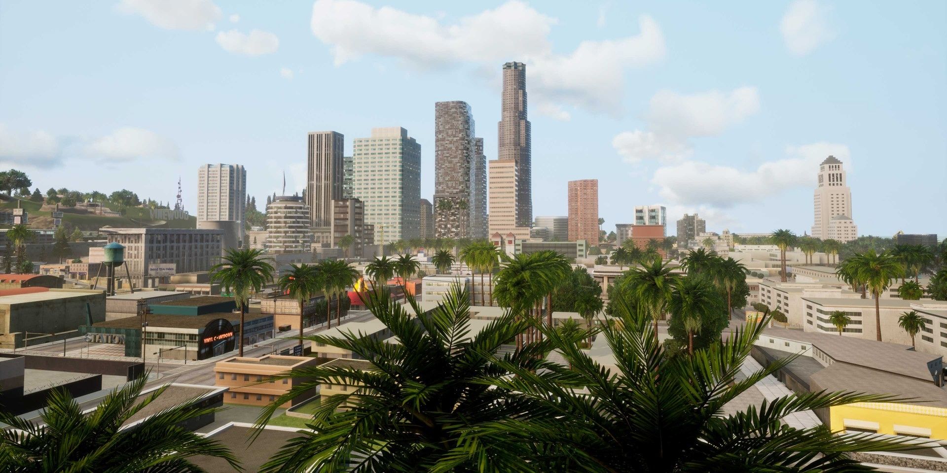 A screenshot showing Los Santos in Grand Theft Auto: San Andreas - The Definitive Edition
