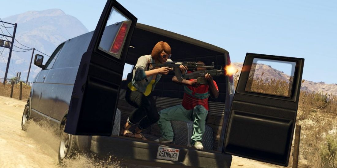 A screenshot depicting a mission in GTA Online