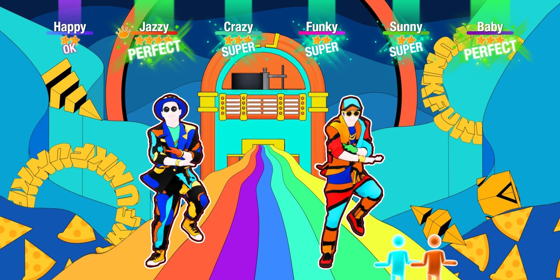 Best Motion Games Switch - Just Dance 2022 - Two Dancers Dancing On A Rainbow Bridge