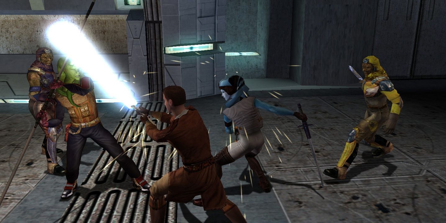 A screenshot showing gameplay in Star Wars: Knights of the Old Republic