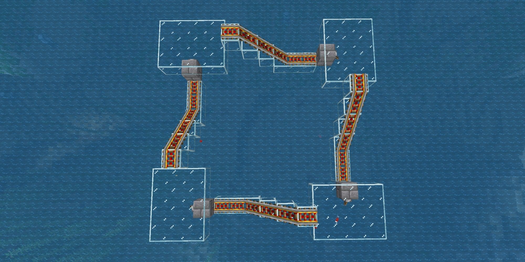 Minecraft Iron Farm Track Layout