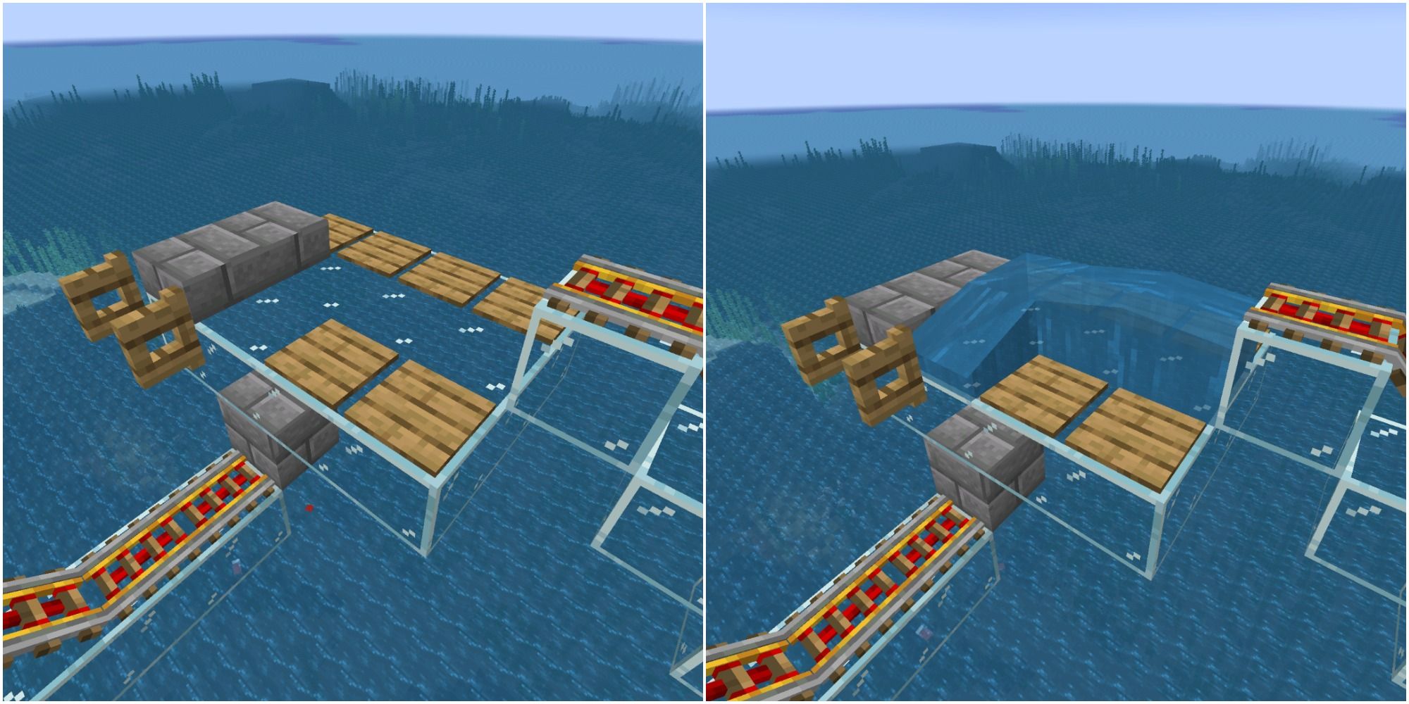 Minecraft Iron Farm Track Platforms