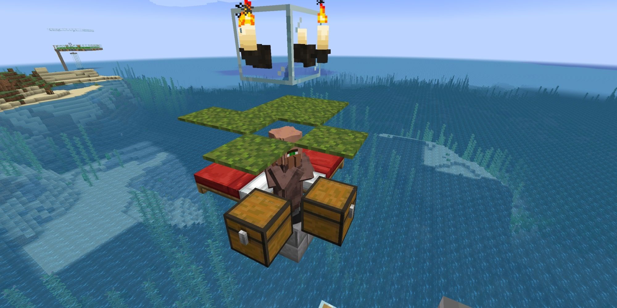 Minecraft Iron Farm Villager Platform