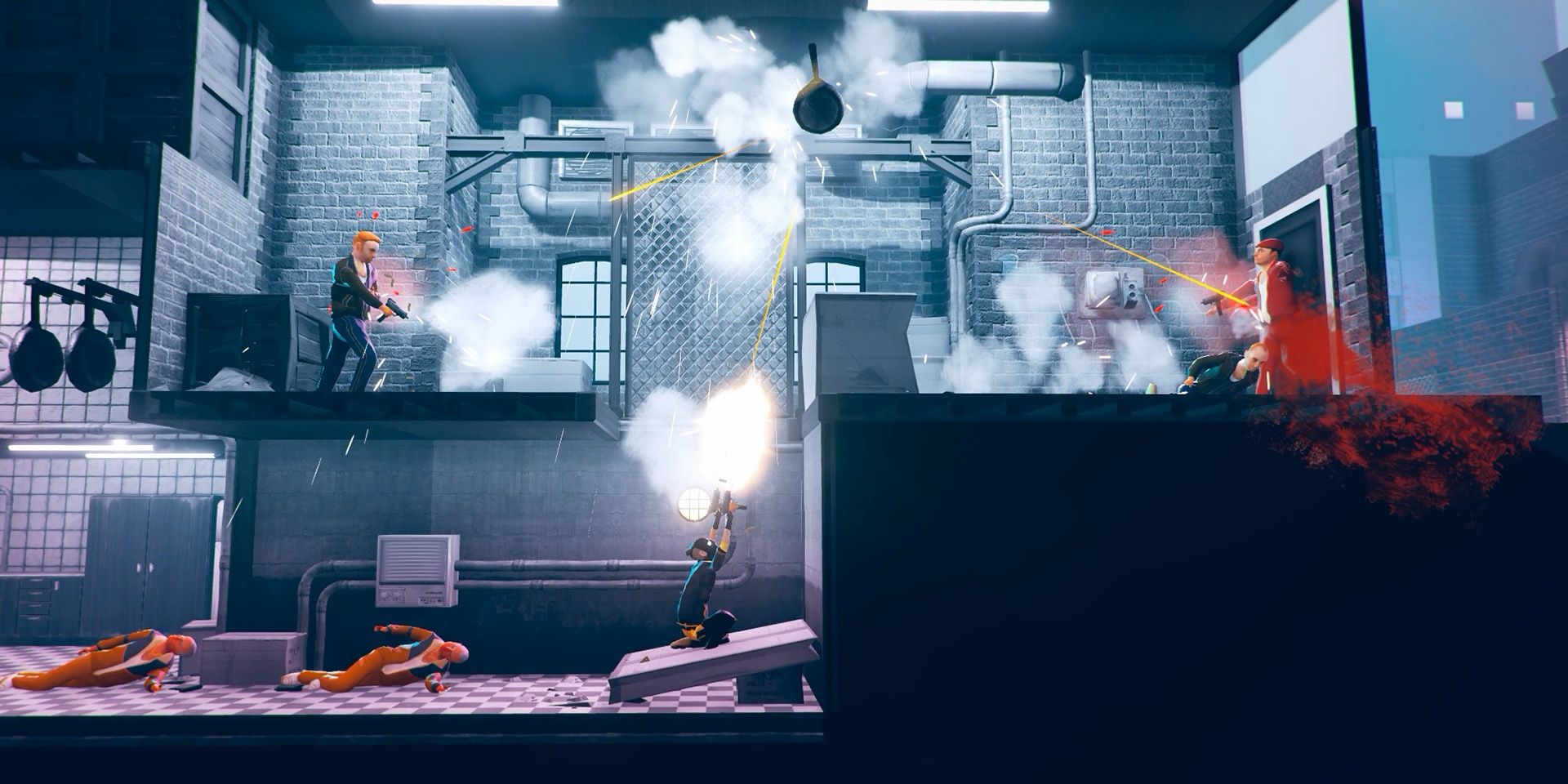A screenshot showing gameplay in My Friend Pedro