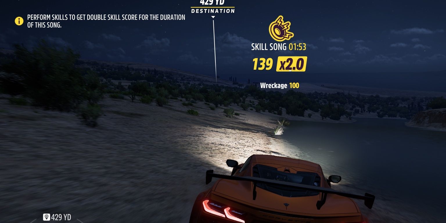 skill songs info while night driving in forza horizon 5