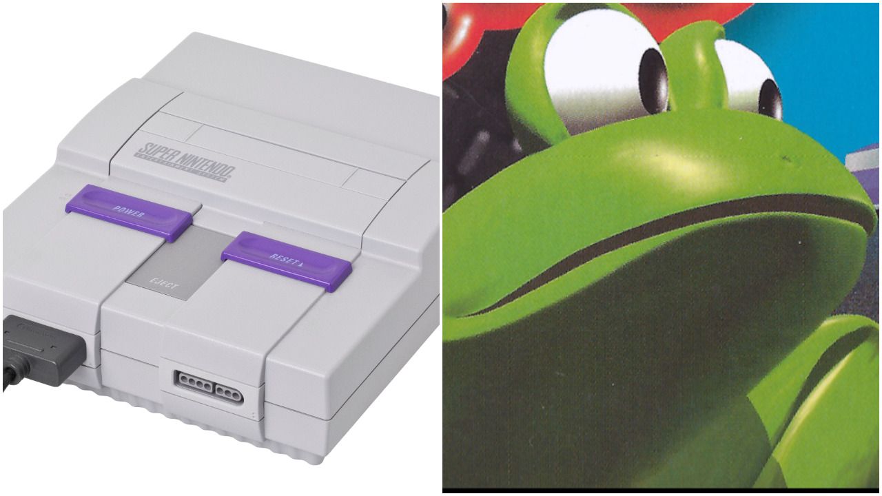 Original Super Nintendo and Frogger Art 