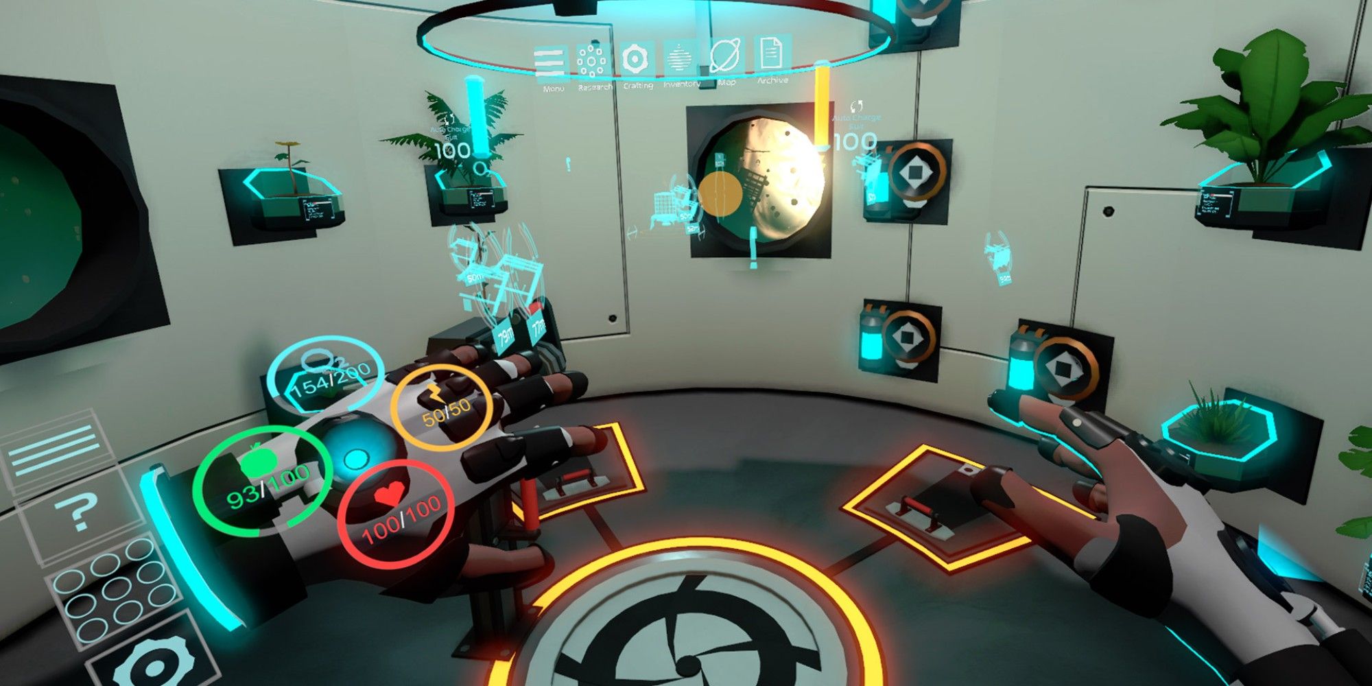 Star shelter in VR gameplay scene