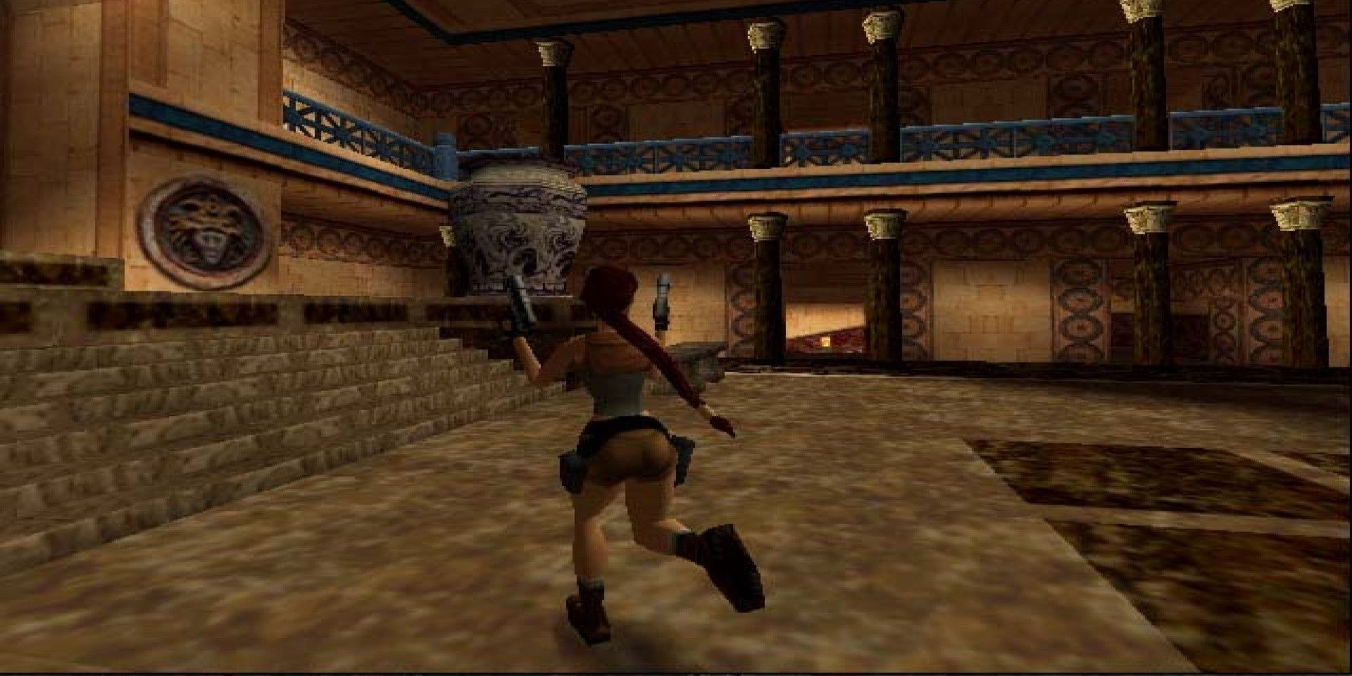 A screenshot showing Lara Croft in Tomb Raider: The Last Revelation