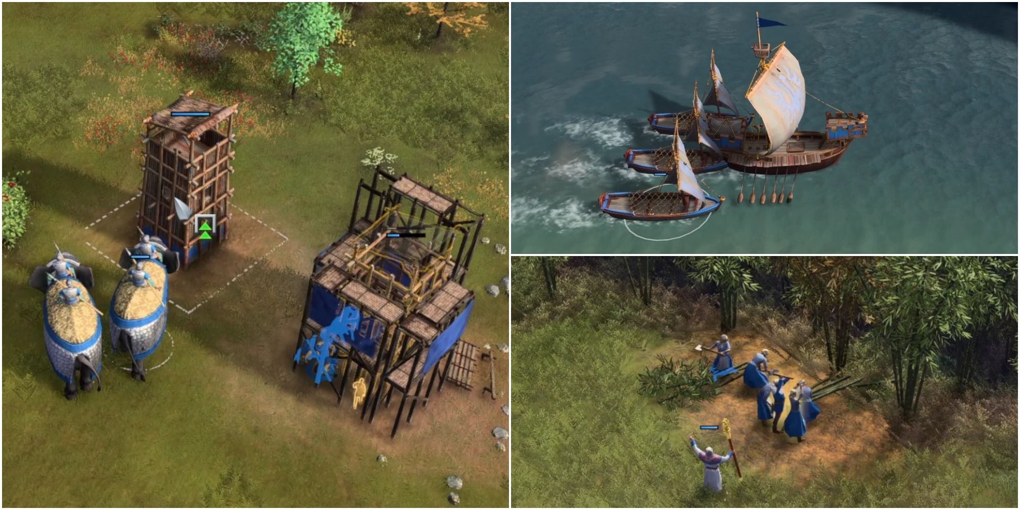 Age Of Empires 4: Elephants Entering Tower, Support Ships And Prelates