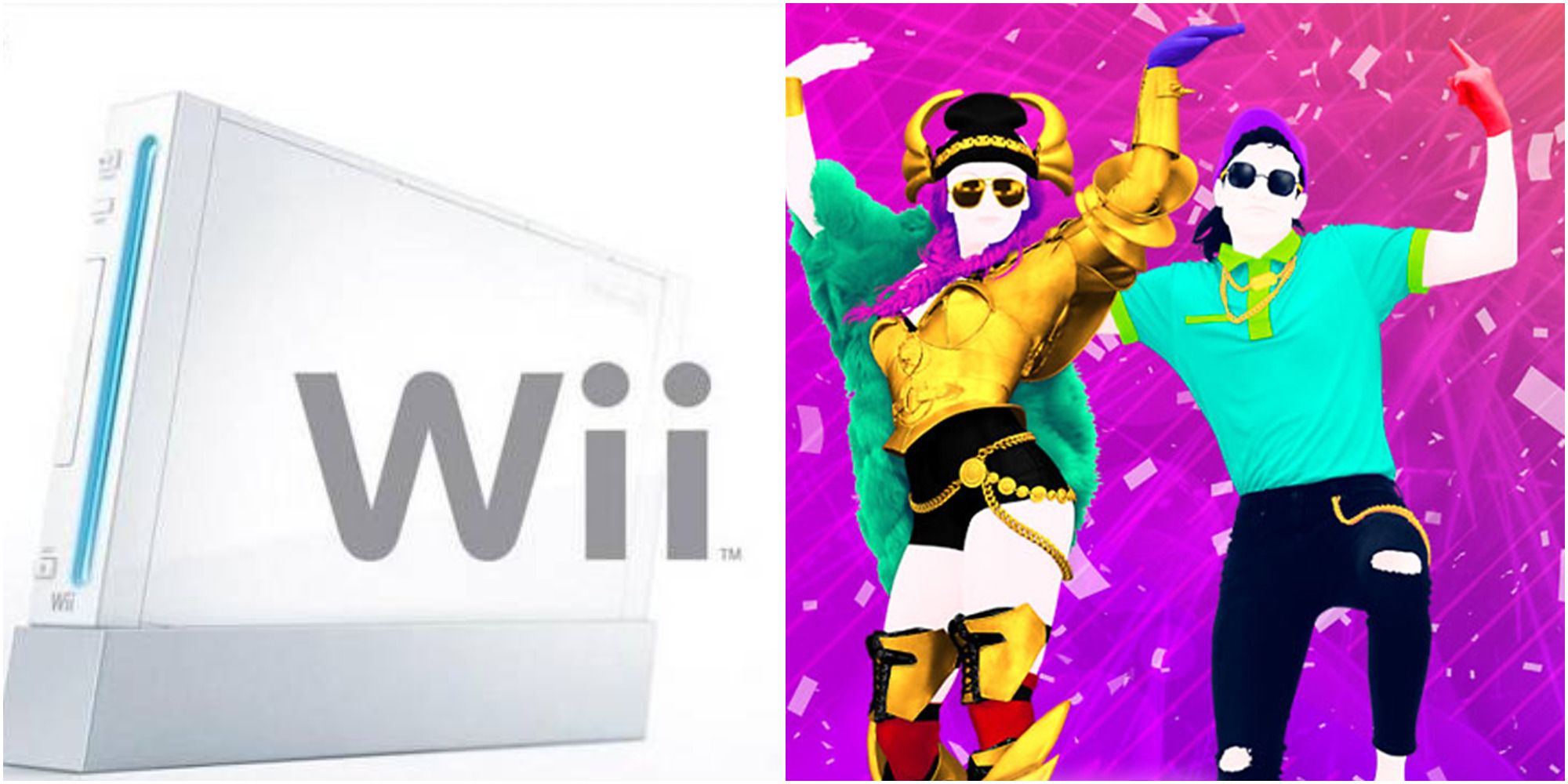 Nintendo Wii and Just Dance 2020 cover art