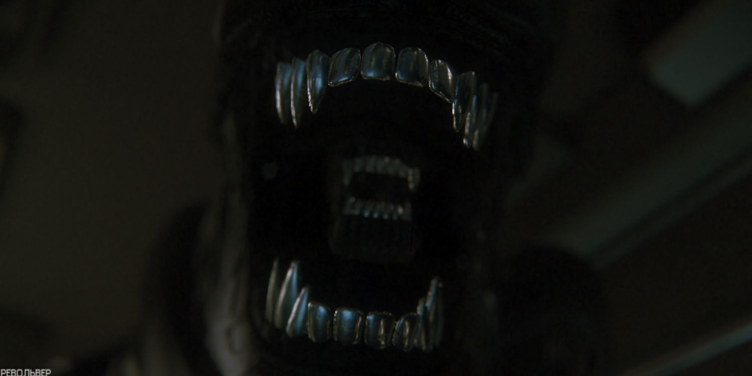 Alien: Isolation- Depicting the last thing you see: the dual mouths of the xenomorph