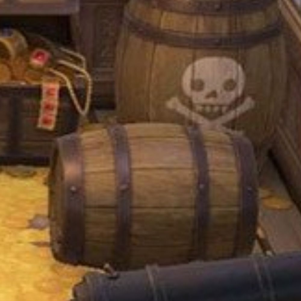 Animal Crossing New Horizons - Sideways Pirate Barrel