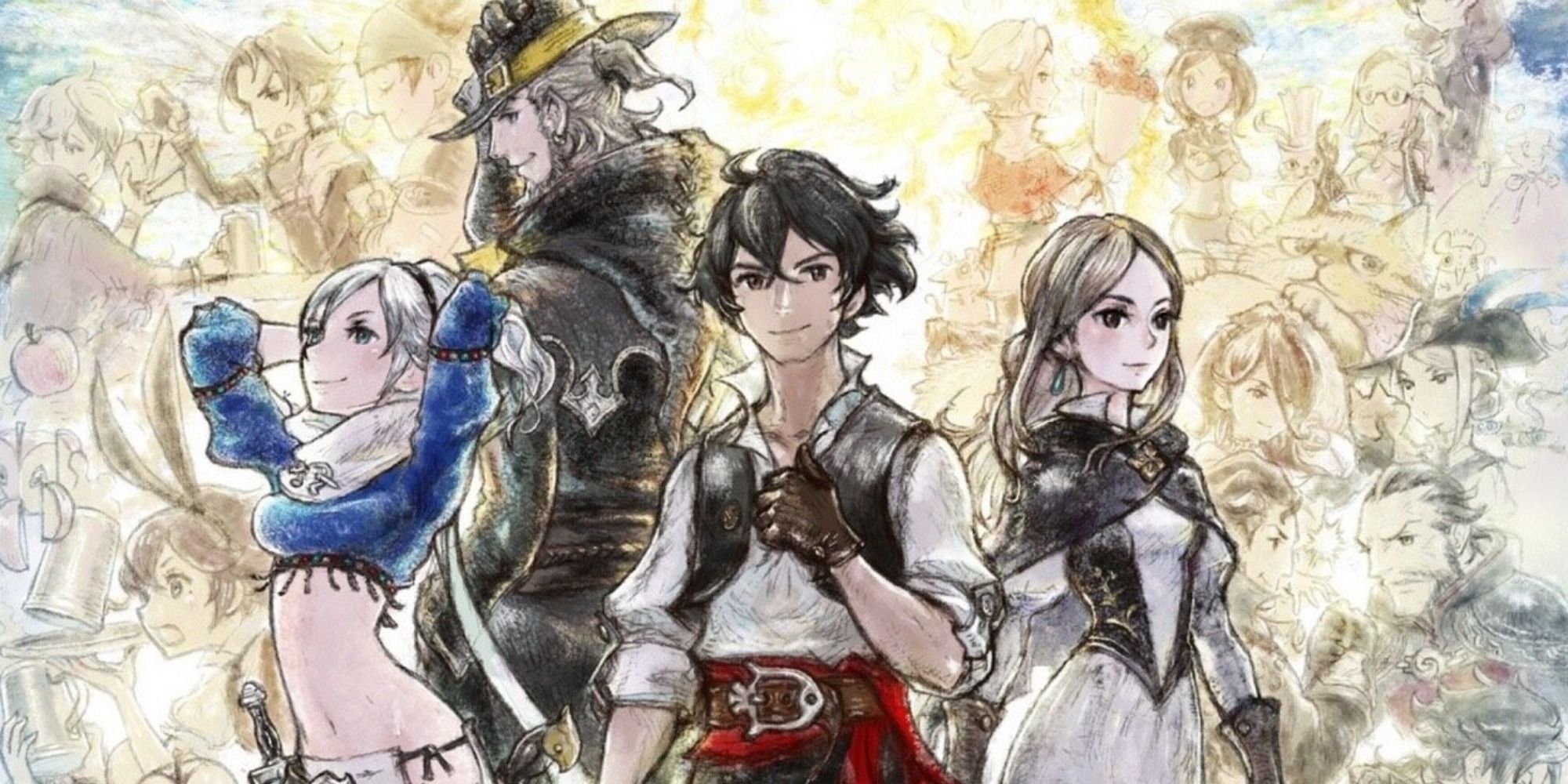 Bravely Default 2 Cast Art