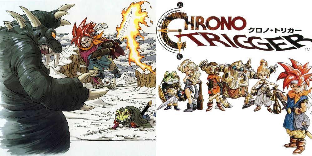 Chrono Trigger box art for both North America and Japan