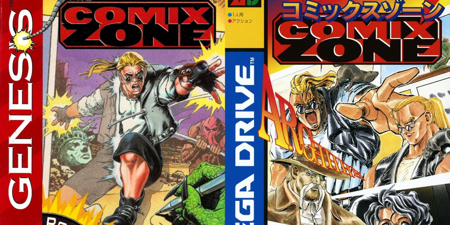 Comix Zone box art for both North America and Japan