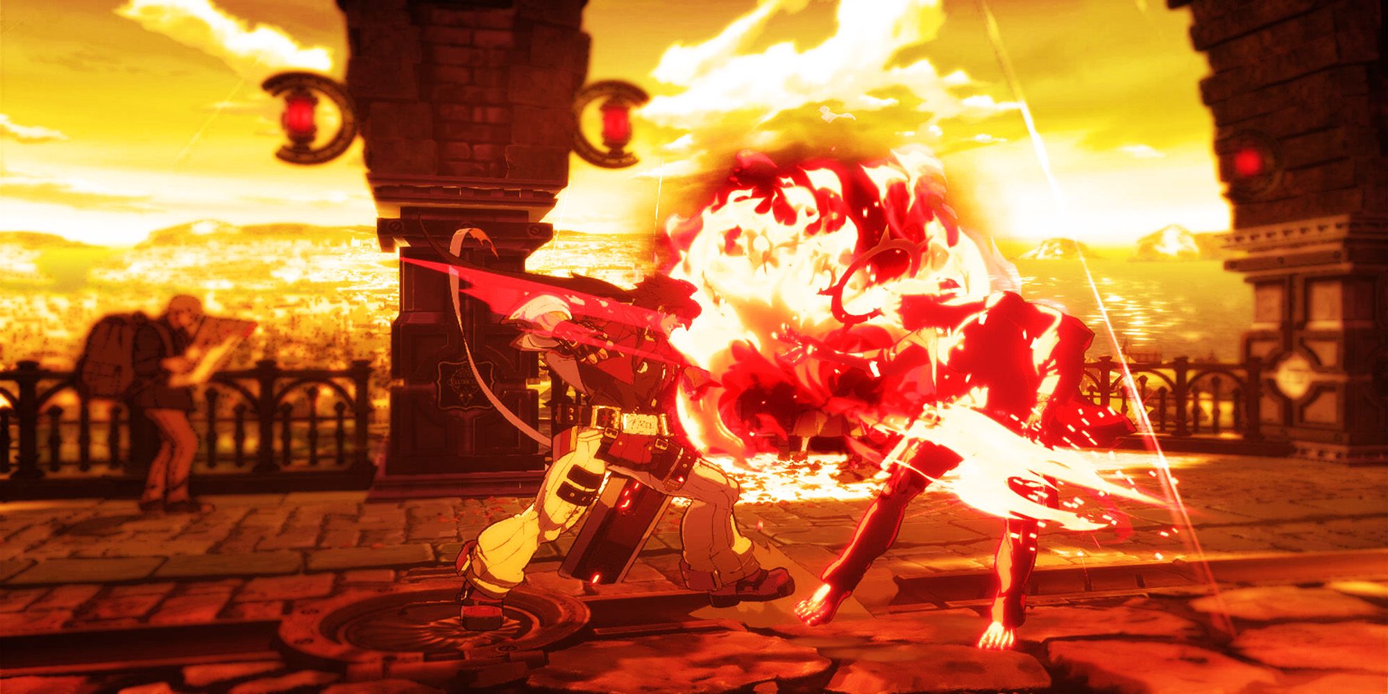 Custom Chaos vs Sol image from Guilty Gear Strive. Needs Watermark.