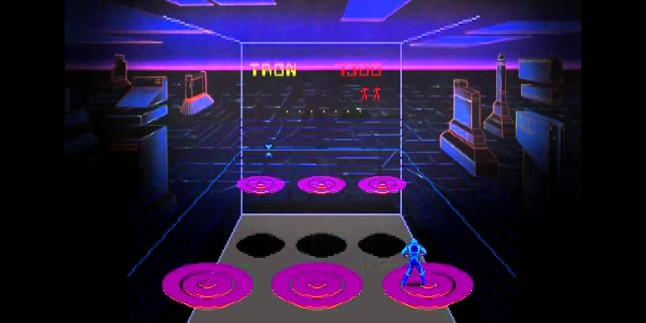 The main gameplay environment from Discs of Tron