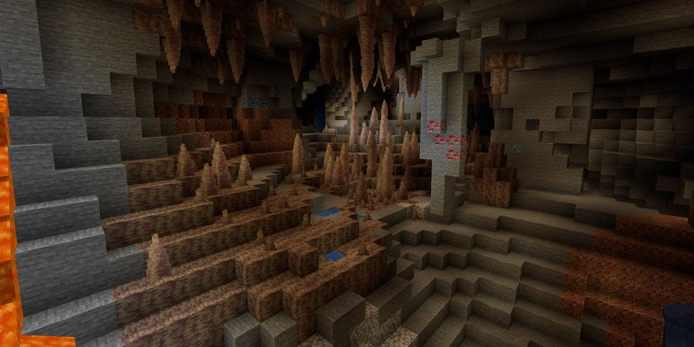 Dripstone caves in Minecraft