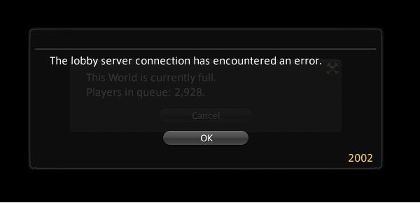FF14 Error 2002