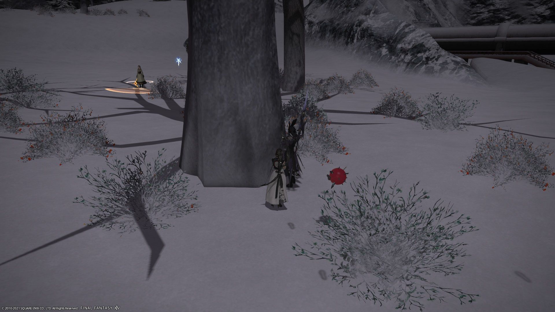 FF14 Tracks in the snow main scenario quest hiding spot 2