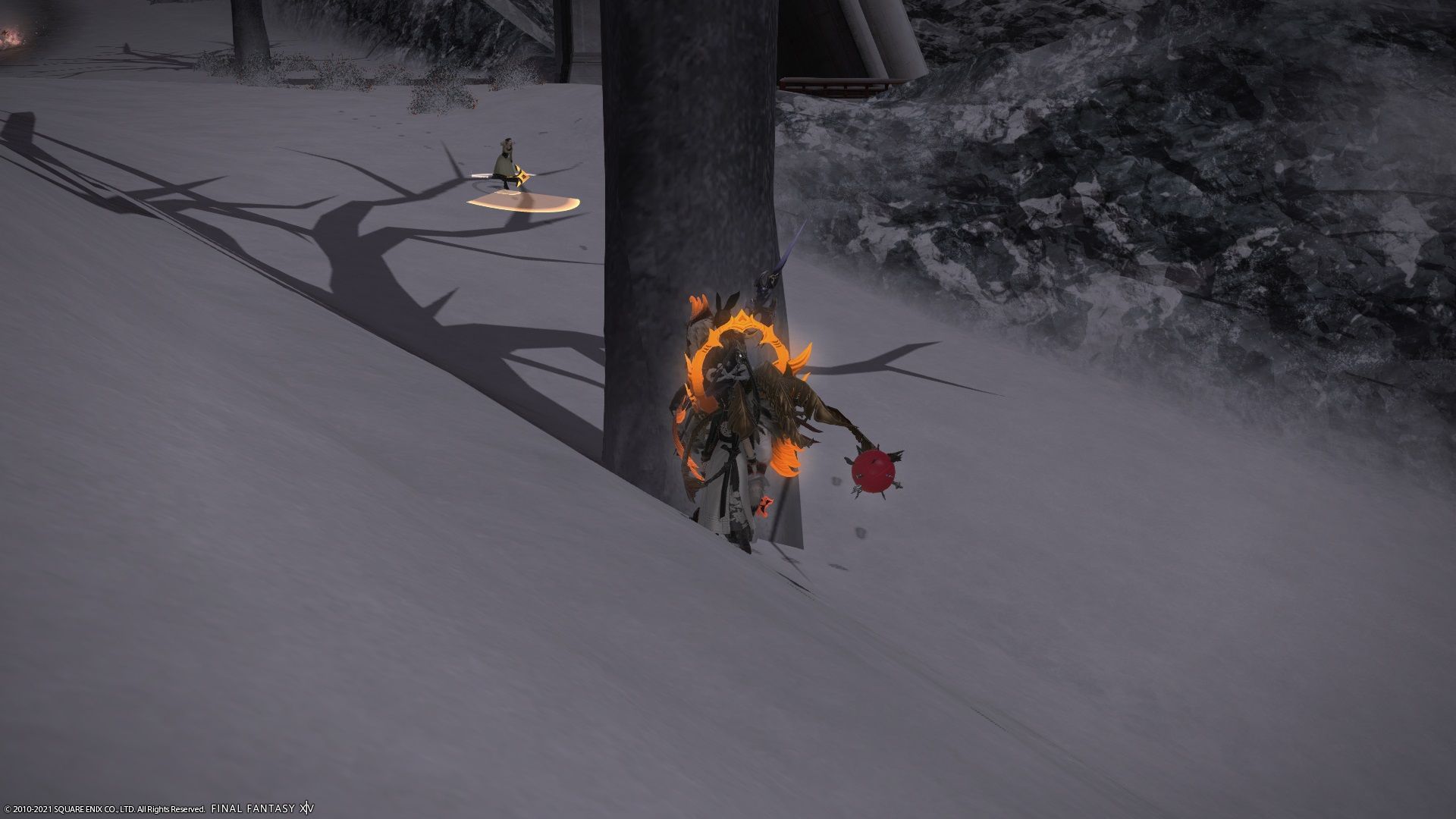 FF14 Tracks in the snow main scenario quest hiding spot 4