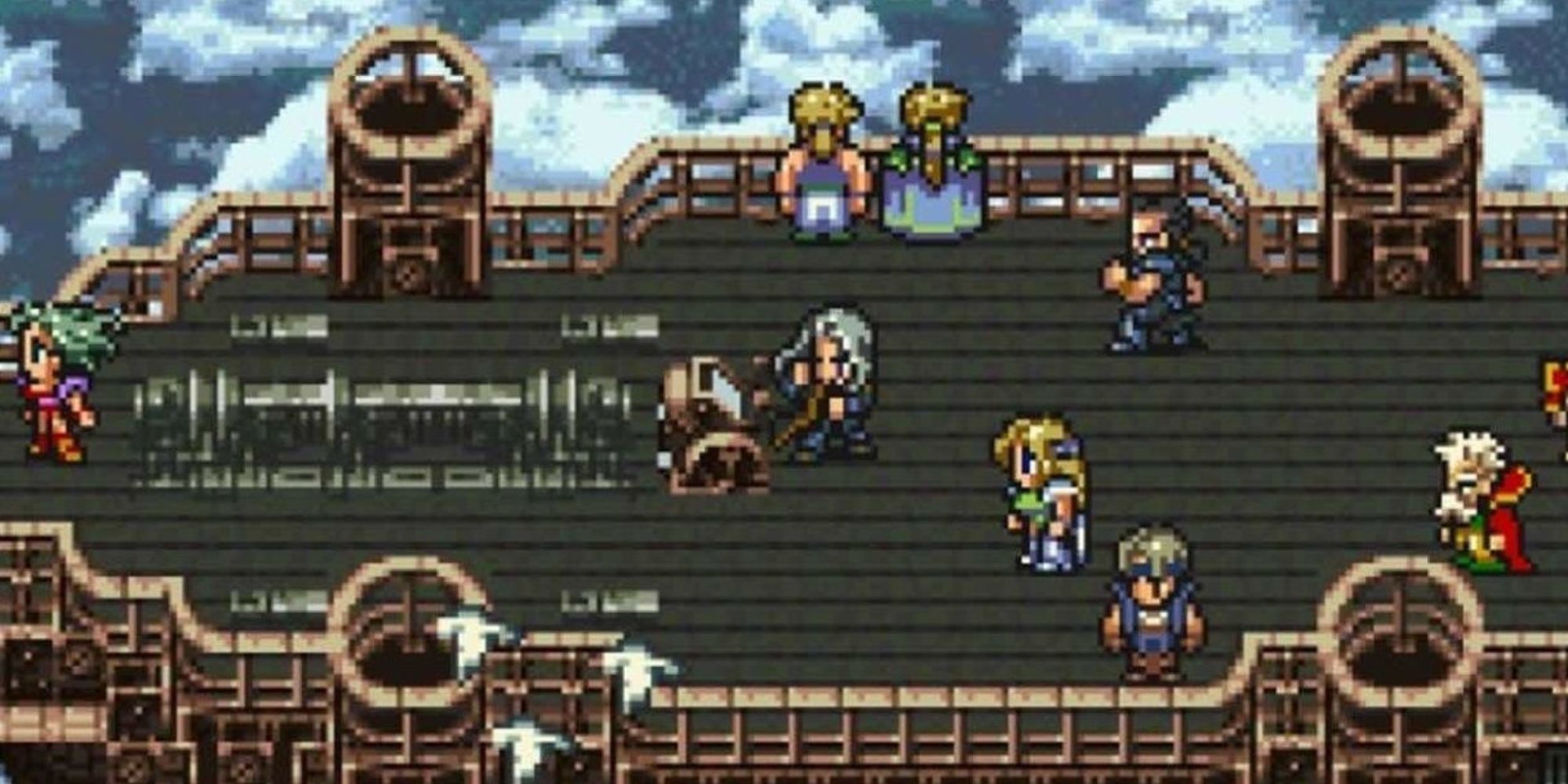 FF6 gameplay SNES on airship