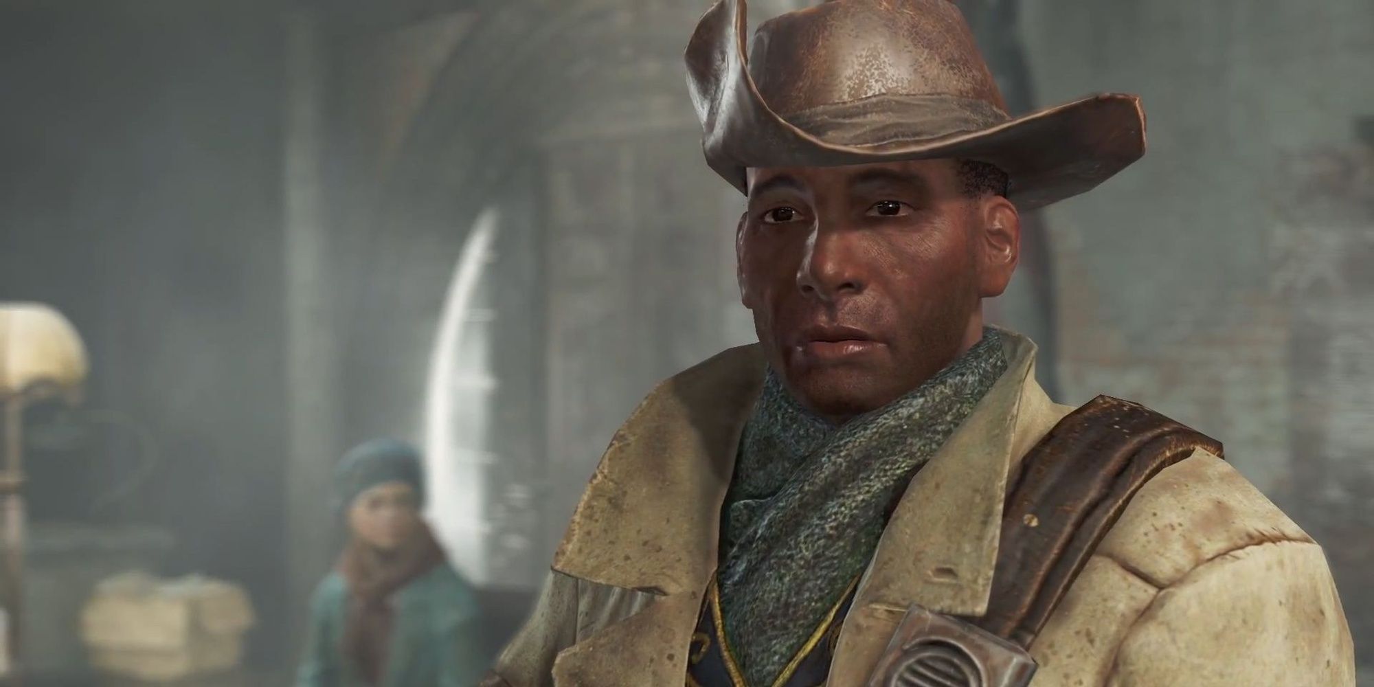 Fallout 4 Preston Garvey looking forward.