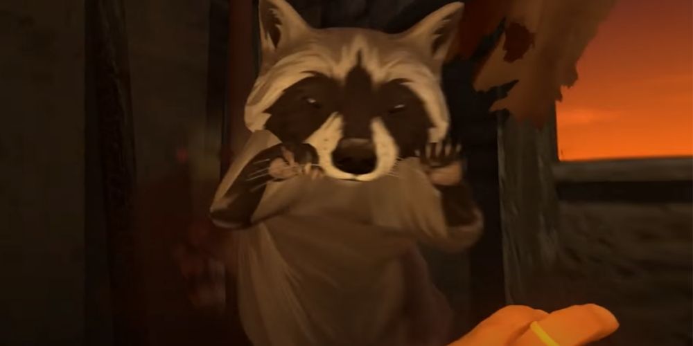 Firewatch: A raccoon jumping at a terrified Henry