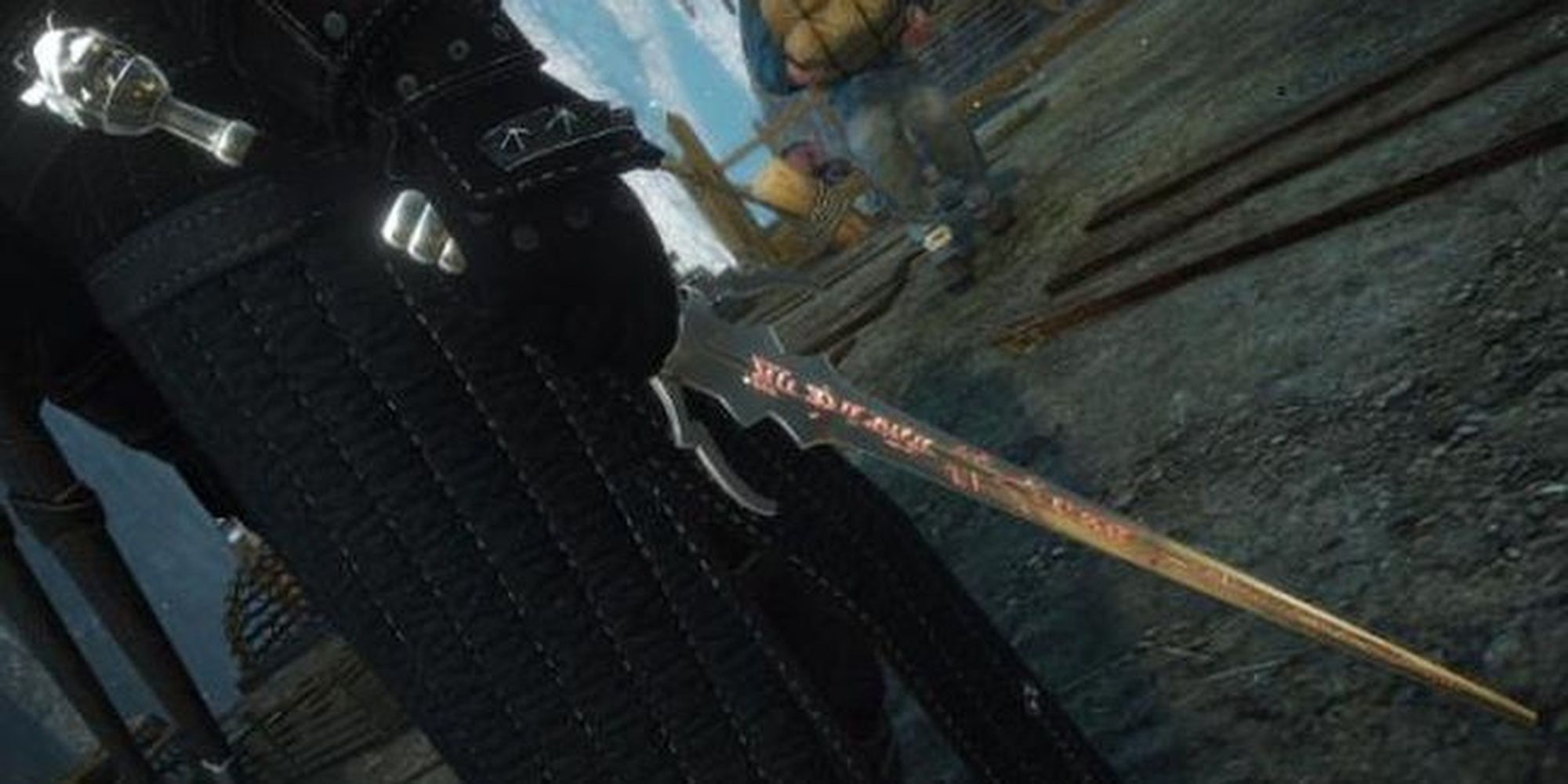 Geralt wielding the Tlareg sword Cropped