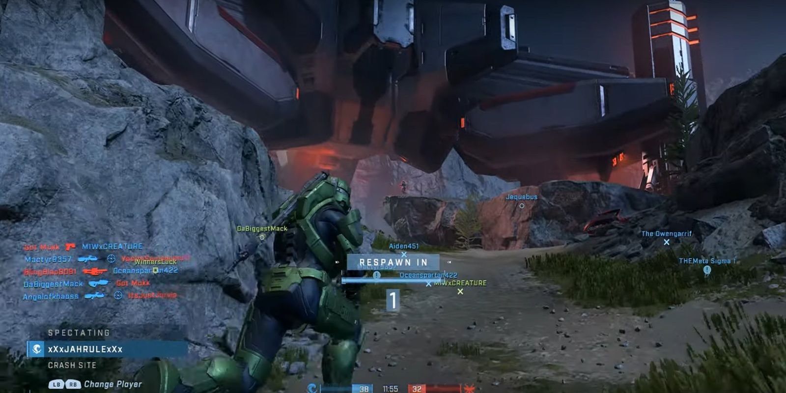 Halo Infinite Deadlock respawn screen
