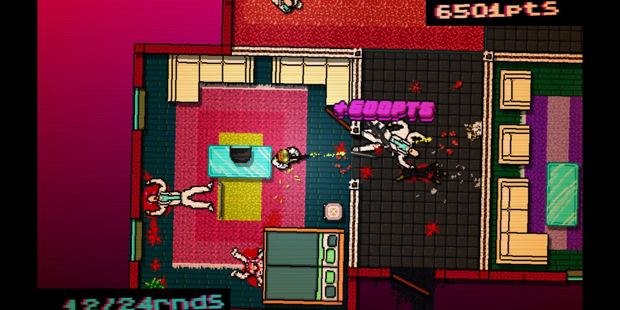 Hotline Miami Top Down Gameplay Gunfight